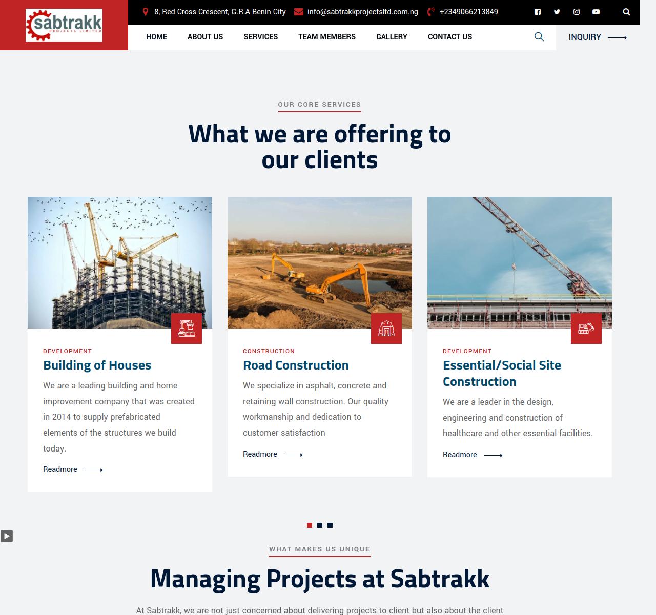 Sabtrakk Projects limited